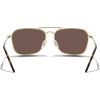 imageMERRYS Retro Metal Square Aviator Polarized Sunglasses for Men Women S6028Polished Gold FrameBlue Mirror Polarized Lens