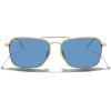 imageMERRYS Retro Metal Square Aviator Polarized Sunglasses for Men Women S6028Polished Gold FrameBlue Tinted Polarized Lens