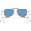 imageMERRYS Retro Metal Square Aviator Polarized Sunglasses for Men Women S6028Polished Gold FrameBlue Tinted Polarized Lens