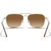 imageMERRYS Retro Metal Square Aviator Polarized Sunglasses for Men Women S6028Polished Gold FrameBrown Gradient Polarized Lens