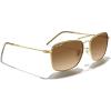 imageMERRYS Retro Metal Square Aviator Polarized Sunglasses for Men Women S6028Polished Gold FrameBrown Gradient Polarized Lens