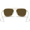 imageMERRYS Retro Metal Square Aviator Polarized Sunglasses for Men Women S6028Polished Gold FrameBrown Polarized Lens