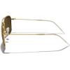 imageMERRYS Retro Metal Square Aviator Polarized Sunglasses for Men Women S6028Polished Gold FrameBrown Polarized Lens