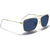imageMERRYS Retro Metal Square Aviator Polarized Sunglasses for Men Women S6028Polished Gold FrameDark Blue Tinted Polarized Lens