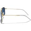 imageMERRYS Retro Metal Square Aviator Polarized Sunglasses for Men Women S6028Polished Gold FrameDark Blue Tinted Polarized Lens
