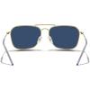 imageMERRYS Retro Metal Square Aviator Polarized Sunglasses for Men Women S6028Polished Gold FrameDark Blue Tinted Polarized Lens