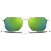 imageMERRYS Retro Metal Square Aviator Polarized Sunglasses for Men Women S6028Polished Gold FrameGreen Mirror Polarized Lens