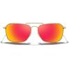 imageMERRYS Retro Metal Square Aviator Polarized Sunglasses for Men Women S6028Polished Gold FrameRed Mirror Polarized Lens