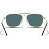imageMERRYS Retro Metal Square Aviator Polarized Sunglasses for Men Women S6028Polished Gold FrameRed Mirror Polarized Lens