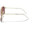 imageMERRYS Retro Metal Square Aviator Polarized Sunglasses for Men Women S6028Polished Gold FrameViolet Lens