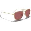 imageMERRYS Retro Metal Square Aviator Polarized Sunglasses for Men Women S6028Polished Gold FrameViolet Lens