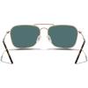 imageMERRYS Retro Metal Square Aviator Polarized Sunglasses for Men Women S6028Rose Gold FrameCopper Lens