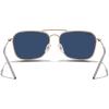 imageMERRYS Retro Metal Square Aviator Polarized Sunglasses for Men Women S6028Rose Gold FrameDark Blue Tinted Polarized Lens