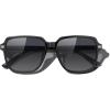 imageMERRYS Retro Square Polarized Sunglasses for Women Men Classic Trendy Sunnies S6030Black FrameBlack Gradient Lens