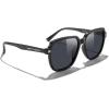 imageMERRYS Retro Square Polarized Sunglasses for Women Men Classic Trendy Sunnies S6030Black FrameBlack Lens