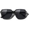 imageMERRYS Retro Square Polarized Sunglasses for Women Men Classic Trendy Sunnies S6030Black FrameBlack Lens