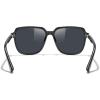 imageMERRYS Retro Square Polarized Sunglasses for Women Men Classic Trendy Sunnies S6030Black FrameBlack Lens