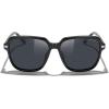 imageMERRYS Retro Square Polarized Sunglasses for Women Men Classic Trendy Sunnies S6030Black FrameBlack Lens