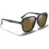 imageMERRYS Retro Square Polarized Sunglasses for Women Men Classic Trendy Sunnies S6030Black FrameBrown Lens