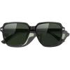 imageMERRYS Retro Square Polarized Sunglasses for Women Men Classic Trendy Sunnies S6030Black FrameG15 Lens