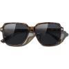 imageMERRYS Retro Square Polarized Sunglasses for Women Men Classic Trendy Sunnies S6030Leopard FrameBlack Lens