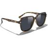 imageMERRYS Retro Square Polarized Sunglasses for Women Men Classic Trendy Sunnies S6030Leopard FrameBlack Lens