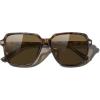 imageMERRYS Retro Square Polarized Sunglasses for Women Men Classic Trendy Sunnies S6030Leopard FrameBrown Lens