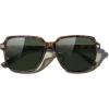 imageMERRYS Retro Square Polarized Sunglasses for Women Men Classic Trendy Sunnies S6030Leopard FrameG15 Lens