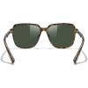 imageMERRYS Retro Square Polarized Sunglasses for Women Men Classic Trendy Sunnies S6030Leopard FrameG15 Lens