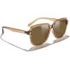 imageMERRYS Retro Square Polarized Sunglasses for Women Men Classic Trendy Sunnies S6030Tra Brown FrameBrown Lens
