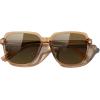 imageMERRYS Retro Square Polarized Sunglasses for Women Men Classic Trendy Sunnies S6030Tra Brown FrameBrown Lens