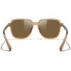 imageMERRYS Retro Square Polarized Sunglasses for Women Men Classic Trendy Sunnies S6030Tra Brown FrameBrown Lens