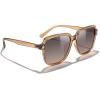 imageMERRYS Retro Square Polarized Sunglasses for Women Men Classic Trendy Sunnies S6030Tra Brown FrameLight Brown Lens