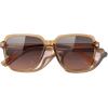 imageMERRYS Retro Square Polarized Sunglasses for Women Men Classic Trendy Sunnies S6030Tra Brown FrameLight Brown Lens