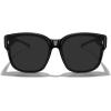 imageMERRYS Trendy Fit Over Polarized Sunglasses for Men Women Oversized Square Sun Glasses UV400 Protection Shades S6062Black FrameBlack Polarized Lens