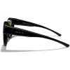 imageMERRYS Trendy Fit Over Polarized Sunglasses for Men Women Oversized Square Sun Glasses UV400 Protection Shades S6062Black FrameNight Vision Lens
