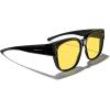 imageMERRYS Trendy Fit Over Polarized Sunglasses for Men Women Oversized Square Sun Glasses UV400 Protection Shades S6062Black FrameNight Vision Lens