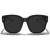 imageMERRYS Trendy Fit Over Polarized Sunglasses for Men Women Oversized Square Sun Glasses UV400 Protection Shades S6062Matte Black FrameBlack Polarized Lens