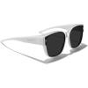 imageMERRYS Trendy Fit Over Polarized Sunglasses for Men Women Oversized Square Sun Glasses UV400 Protection Shades S6062White FrameBlack Polarized Lens