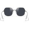 imageMERRYS Trendy Oversized Square Metal Frame Sunglasses for Women Flat Lens UV Protection Brand Sunglasses S6058Black FrameBlack Lens