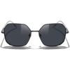 imageMERRYS Trendy Oversized Square Metal Frame Sunglasses for Women Flat Lens UV Protection Brand Sunglasses S6058Black FrameBlack Lens