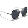 imageMERRYS Trendy Oversized Square Metal Frame Sunglasses for Women Flat Lens UV Protection Brand Sunglasses S6058Black FrameBlack Lens