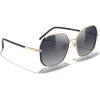 imageMERRYS Trendy Oversized Square Metal Frame Sunglasses for Women Flat Lens UV Protection Brand Sunglasses S6058Goldblack FrameBlack Gradient Lens