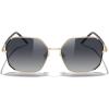 imageMERRYS Trendy Oversized Square Metal Frame Sunglasses for Women Flat Lens UV Protection Brand Sunglasses S6058Goldblack FrameBlack Gradient Lens