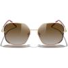 imageMERRYS Trendy Oversized Square Metal Frame Sunglasses for Women Flat Lens UV Protection Brand Sunglasses S6058Goldbrown FrameBrown Gradient Lens