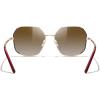 imageMERRYS Trendy Oversized Square Metal Frame Sunglasses for Women Flat Lens UV Protection Brand Sunglasses S6058Goldbrown FrameBrown Gradient Lens