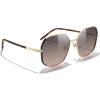 imageMERRYS Trendy Oversized Square Metal Frame Sunglasses for Women Flat Lens UV Protection Brand Sunglasses S6058Goldbrown FrameLight Brown Lens