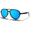 Matte Black Frame/Blue Mirror Polarized Lens