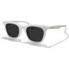 imageMERRYS Modern Men Women Acetate Square Polarized UV400 Sunglasses S6193Creamy White FrameBlack Lens