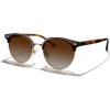 imageMERRYS Modern SemiRimless Square Acetate Sunglasses for Women and Men UV400 Polarized Sunglasses S6190Leopard FrameGold BridgeBrown Gradient Lens